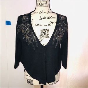 NWOT Free People Embroidered gray jacket SP